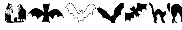 AEZ Halloween Dingbats font preview